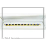 Genuine Lapis Lazuli Filigree Byzantine Beaded Bracelet: Gold-Filled Sterling Silver Handmade Jewelry