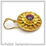 Ancient Greek Garnet Earrings, 18K Gold Filled Sterling Silver, Greek Museum Inspired