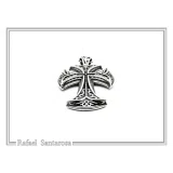 Byzantine Greek Orthodox Religious Cross Pendant: Sterling Silver Oxidized or 18K Gold Filled