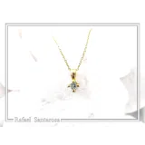 18K Solid Gold Tiny Minimal Natural Gemstone Pendant: Brillant cut Amethyst, Peridot, Garnet, Topaz