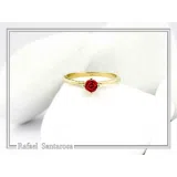 Alabaster Rose Shaped Gem Handmade Statement Ring: Love Symbol 18k Gold-Filled Sterling Silver