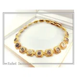 Ancient Greek Coin Replicas Beaded Necklace: 18K Gold-Filled Sterling Silver, Museum Jewelry