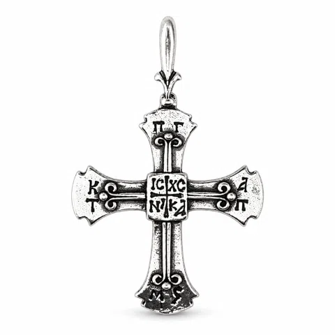 Holy Mount Athos Monks Orthodox Cross Pendant ICXC NIKA "Jesus Christ Conquers" Sterling Silver
