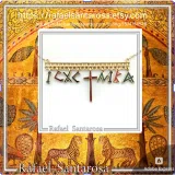 IC XC NIKA Dangle Necklace: Handmade Silver Gold Filled and enamel Christogram Talisman