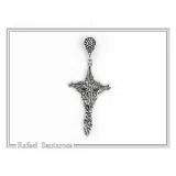 Byzantine 7 angels cross talisman, angel guardian, Greek orthodox Christian cross pendant