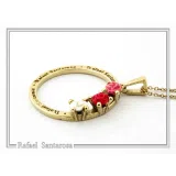 Rose Flowers Alabaster Gems Floral Charm for Girls: Sterling Silver 18K Gold Filled Necklace
