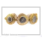 Ancient Greek Coin Greek key Beaded Bracelet: Oxidised and 18K Gold Filled Sterling Silver