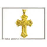 Religious Byzantine Filigree Ornaments Cross Necklace: Sterling Silver Oxidised or 18K Gold Filled Pendant