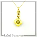 Natural Pearl Byzantine Cross Shape Dangle Pendant: 18K Gold-Filled Silver Filigree Greek Necklace