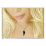 Olive Leaf minimal Pendant: Sterling Silver Enamel Floral Necklace