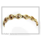Ancient Greek Handmade Spiral Beaded Bracelet: Sterling Silver 18K Gold Filled Eternity Symbol Jewelry