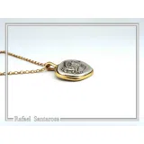 Pegasus winged horse Silver Coin Pendant: Oxidized silver, Greek Mythology Charm
