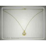 Marble Greek Macedonian Sun Symbol Necklace: Ancient Greek Museum 18K Gold-Filled Silver Pendant