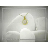 Marble Greek Macedonian Sun Symbol Necklace: Ancient Greek Museum 18K Gold-Filled Silver Pendant