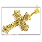 Byzantine Filigree Cross sterling silver 18K Gold filled Byzantine Museum Inspired