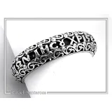 Orthodox Christian Prayer Ring: Lord Jesus Christ Have Mercy. Religious Band Oxidized Sterling Silver