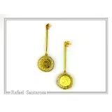 Athena Owl Tetradrachm Greek Coin Dangle Drop Earrings: Museum Replicas Oxidized & Gold-Filled Silver