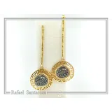 Athena Owl Tetradrachm Greek Coin Dangle Drop Earrings: Museum Replicas Oxidized & Gold-Filled Silver