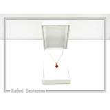 Rose Flower Pendant: Handmade Sculptured Alabaster and 18K Gold-Filled Sterling Silver Necklace