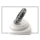 Orthodox Christian Prayer Ring: Lord Jesus Christ Have Mercy. Religious Band Oxidized Sterling Silver