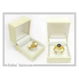 Natural Lapis Lazuli Greek Museum Ring: Handmade Filigree antefix 18K Gold-Filled Sterling Silver