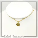 Extra Tiny Protection cross Konstantinato coin icxc nika necklace gold filled silver.