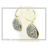 Phaistos Disc Ancient Greek Calendar Earrings: Sterling Silver, 18k Gold Filled, Museum Jewelry
