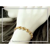 Ancient Greek Handmade Spiral Beaded Bracelet: Sterling Silver 18K Gold Filled Eternity Symbol Jewelry