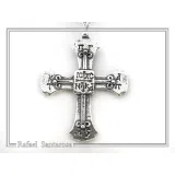 Holy Mount Athos Monks Orthodox Cross Pendant ICXC NIKA "Jesus Christ Conquers" Sterling Silver