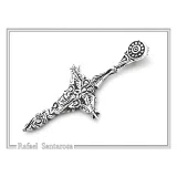 Byzantine 7 angels cross talisman, angel guardian, Greek orthodox Christian cross pendant
