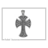 Byzantine Greek Orthodox Religious Cross Pendant: Sterling Silver Oxidized or 18K Gold Filled