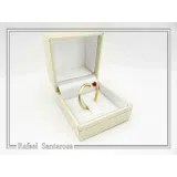 Adjustable Band with Alabaster Rose flower gem: Handmade Sterling Silver 18K Gold-Filled Ring