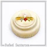 Sterling Silver 18k Gold Filled Ring with Garnet Topaz Peridot Handmade Modern Jewelry Design