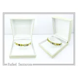 Multi Genuine Gemstone Beaded Bracelet: 18K Solid Gold Byzantine Filigree Tennis Bracelet