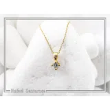 Sterling Silver Gold-Filled Natural Gemstone Pendant Necklace: Amethyst, Garnet, Topaz