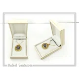 Athena Owl Coin Greek Key Pendant, Museum Jewelry: Oxidized & 18K Gold Filled Sterling Silver