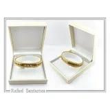 Greek Key Meander Design Adjustable Cuff Bracelet: Sterling Silver 18K Gold Filled