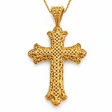 Byzantine Filigree Cross sterling silver 18K Gold filled Byzantine Museum Inspired