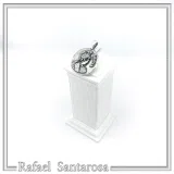 Athena Goddess Victorious Coin Pendant: Greek Museum Replica Oxidized Sterling Silver