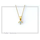 18K Solid Gold Tiny Minimal Natural Gemstone Pendant: Brillant cut Amethyst, Peridot, Garnet, Topaz