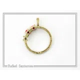 Rose Flowers Alabaster Gems Floral Charm for Girls: Sterling Silver 18K Gold Filled Necklace