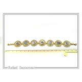 Ancient Greek Coin Greek key Beaded Bracelet: Oxidised and 18K Gold Filled Sterling Silver