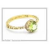 Natural Gemstone Multi Colour Ring: Sterling Silver 18K Gold-Filled Stacking Ring