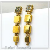 Natural Sky Blue Topaz Dangle Earrings Sterling Silver 18k Gold Filled