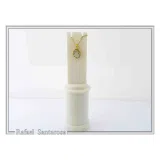 Filigree Bezel on Natural Sky Blue Topaz Pendant: Sterling Silver 18K Gold-Filled
