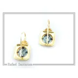Athena Owl Coin Greek Museum Earrings: 18K Gold Filled Filigree and Oxidised Sterling Silver