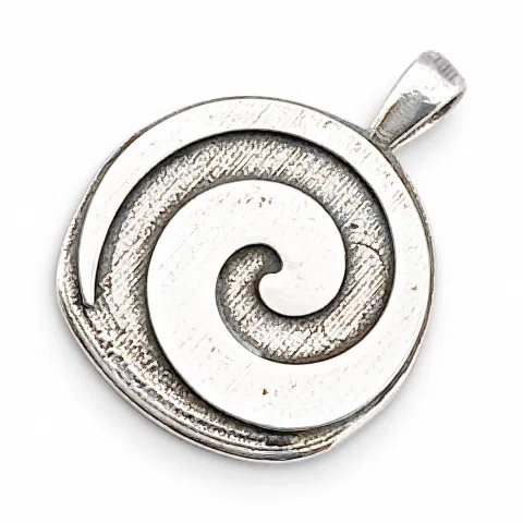 Eternity Symbol Handmade Pendant Oxidized Sterling Silver Spiral Necklace: Greek Museum