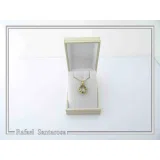 Filigree Bezel on Natural Sky Blue Topaz Pendant: Sterling Silver 18K Gold-Filled