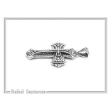 Religious Byzantine Filigree Ornaments Cross Necklace: Sterling Silver Oxidised or 18K Gold Filled Pendant