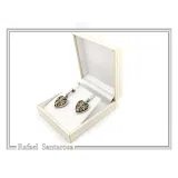 Maltese Knights Cross Holy Heart Earrings: Oxidized Sterling Silver and Gold-Filled